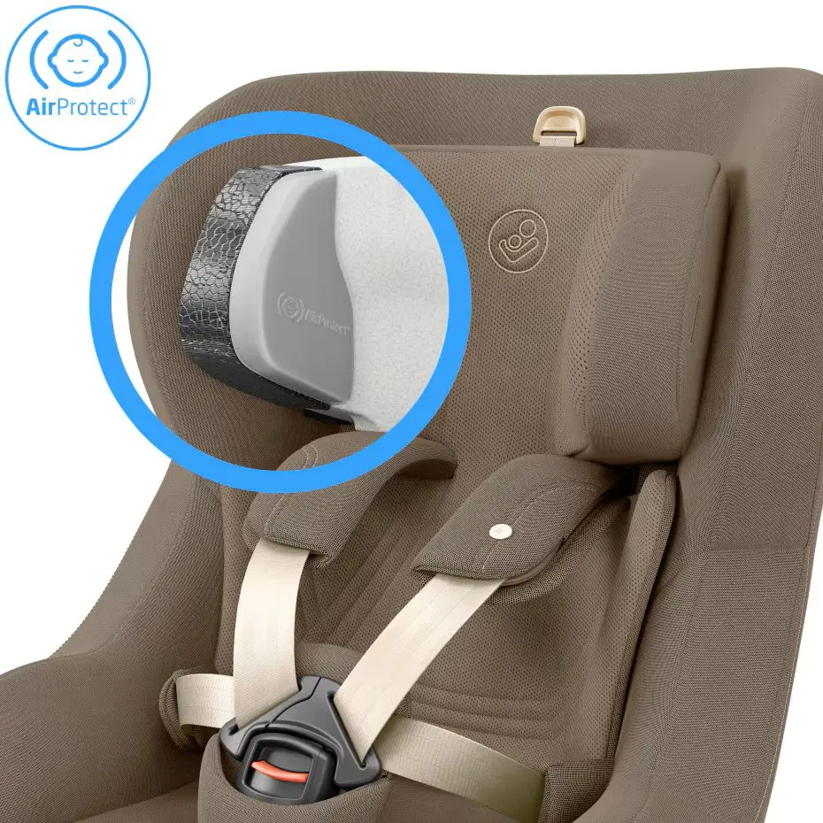 Maxi-cosi Pearl Slide Pro opatentowane poduszki w zagłówku