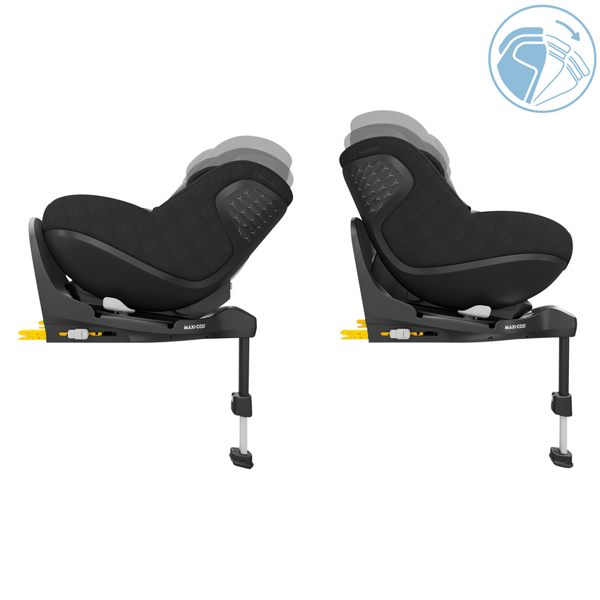 5 różnych pozycji odchylenia siedziska maxi-cosi pearl 360 pro