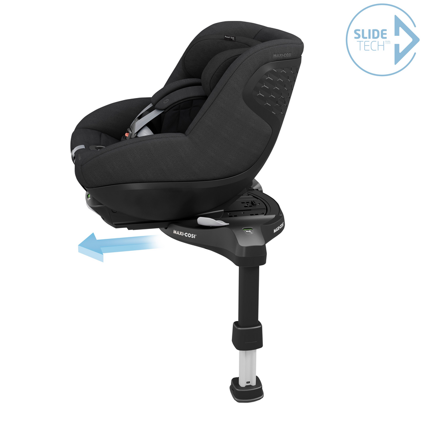 slidetech ułatwia wusuwanie fotelika z bazy maxi-cosi pearl 360 pro