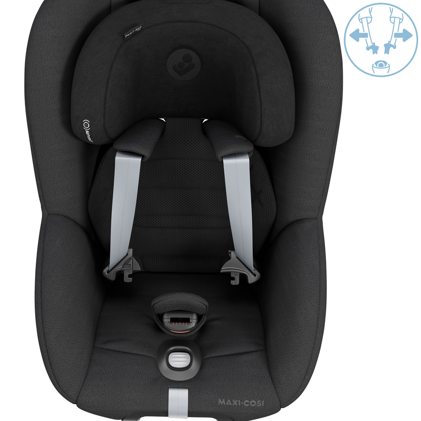 fotelik wyposażony jest w uprząż easy-in która ułatwia zapinanie dziecka maxi-cosi peal 360 pro