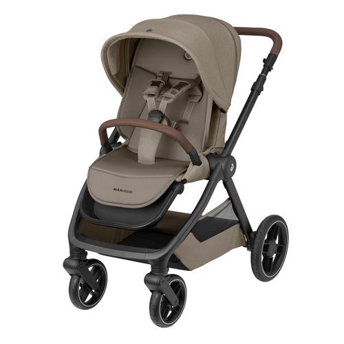 Wózek spacerowy Maxi-Cosi Oxford Plus 2w1 z rozkładaną budką, ergonomiczną rączką i 5-punktowymi pasami bezpieczeństwa.