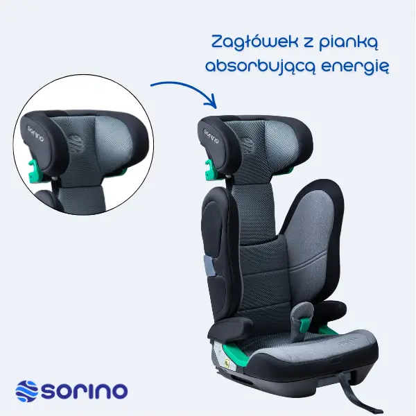sorino ceres zagłówek z pianką absorbującą energię