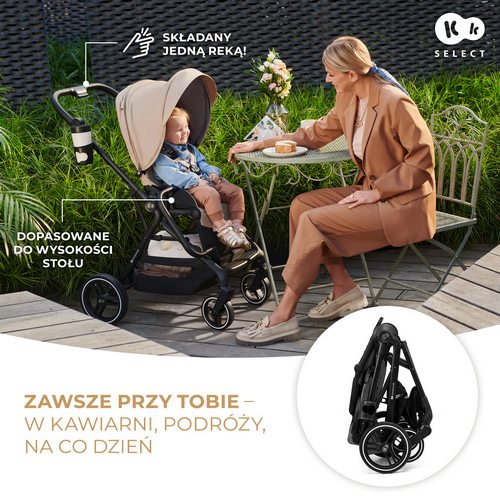 łatwe składanie wózka jedną ręką yoxi kinderkraft