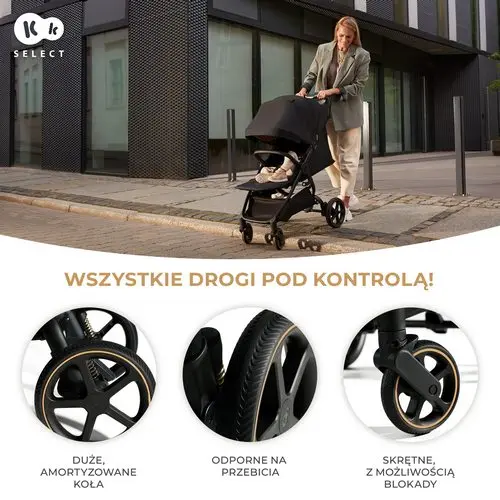 pełna amortyzacja i wytrzymałe koła mitzy kinderkraft